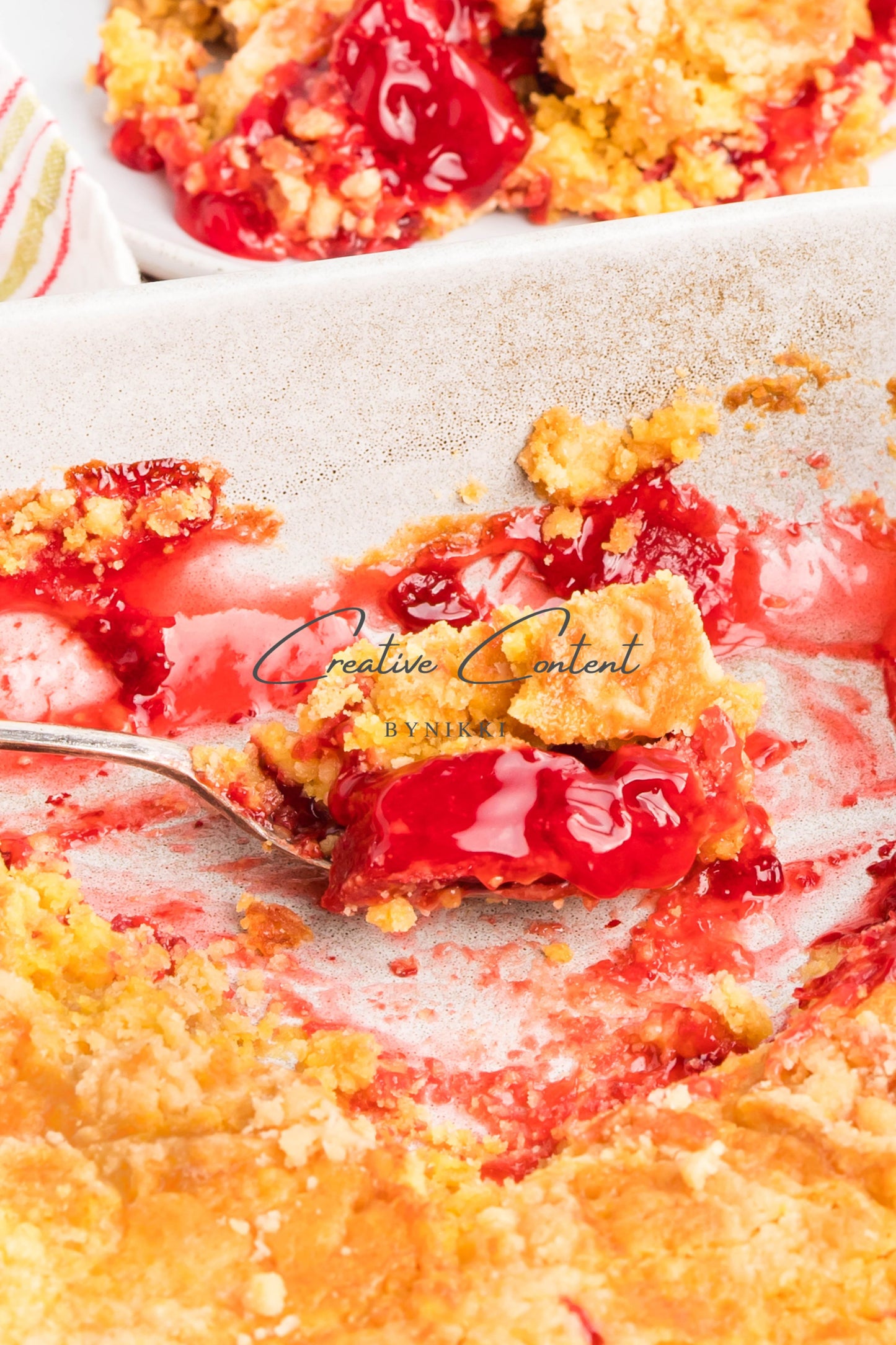 Strawberry Rhubarb Dump Cake  -  Exclusive