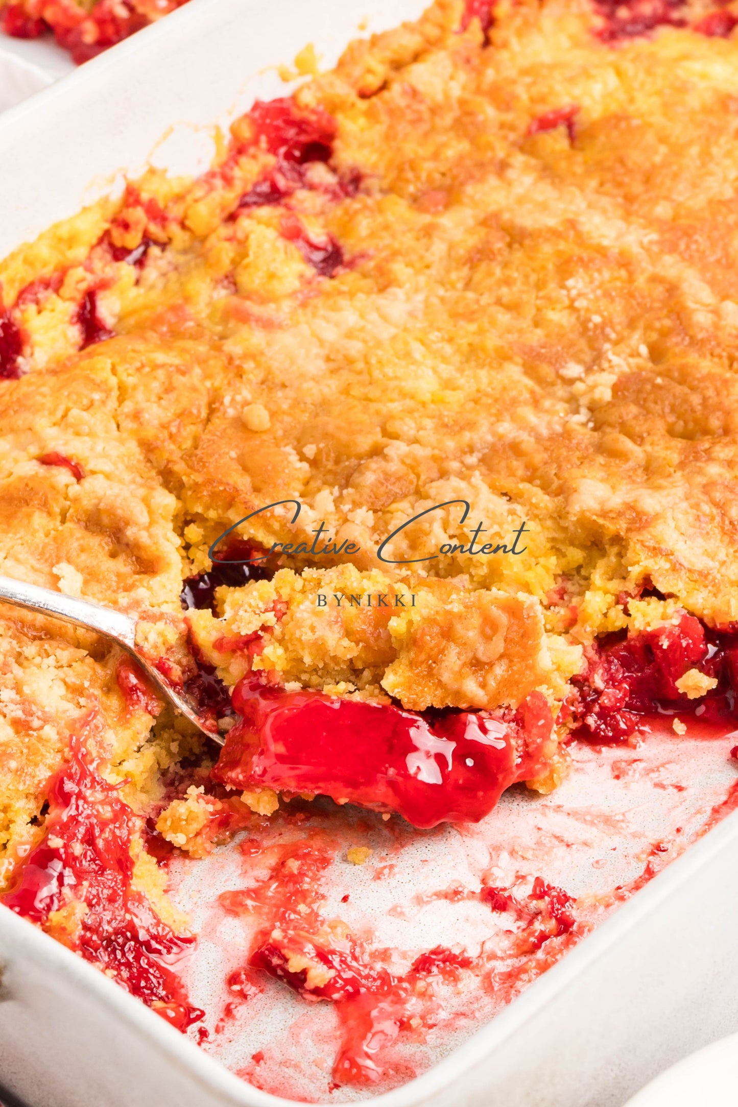 Strawberry Rhubarb Dump Cake  -  Exclusive
