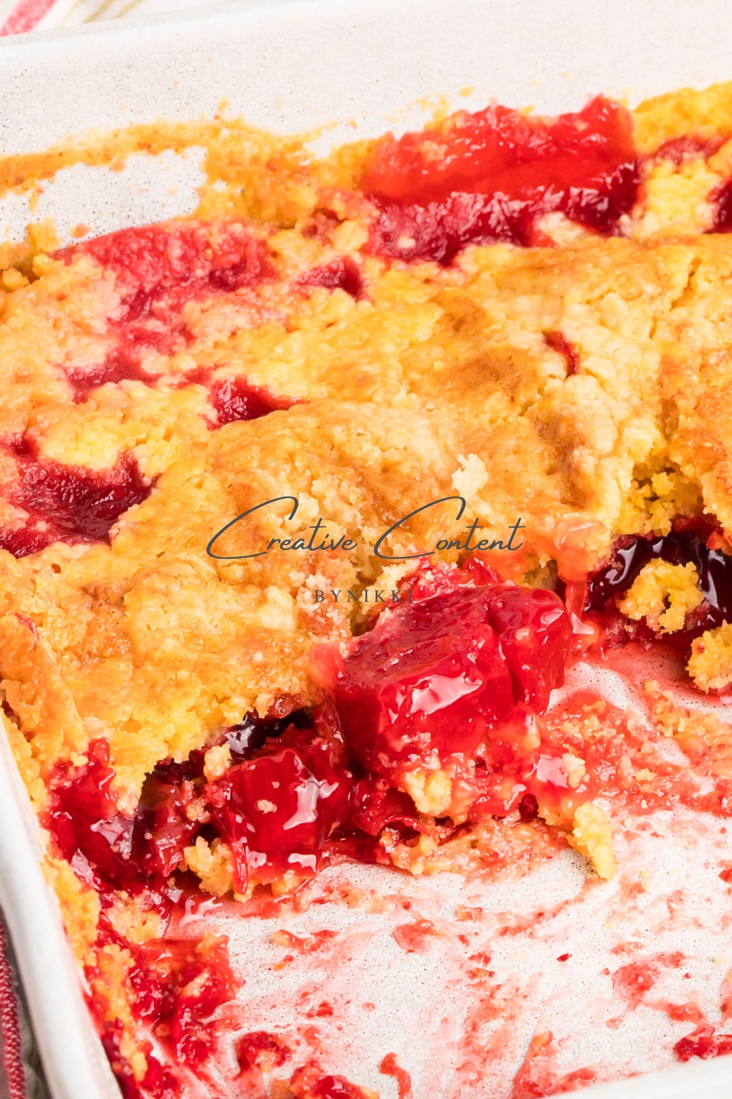 Strawberry Rhubarb Dump Cake  -  Exclusive