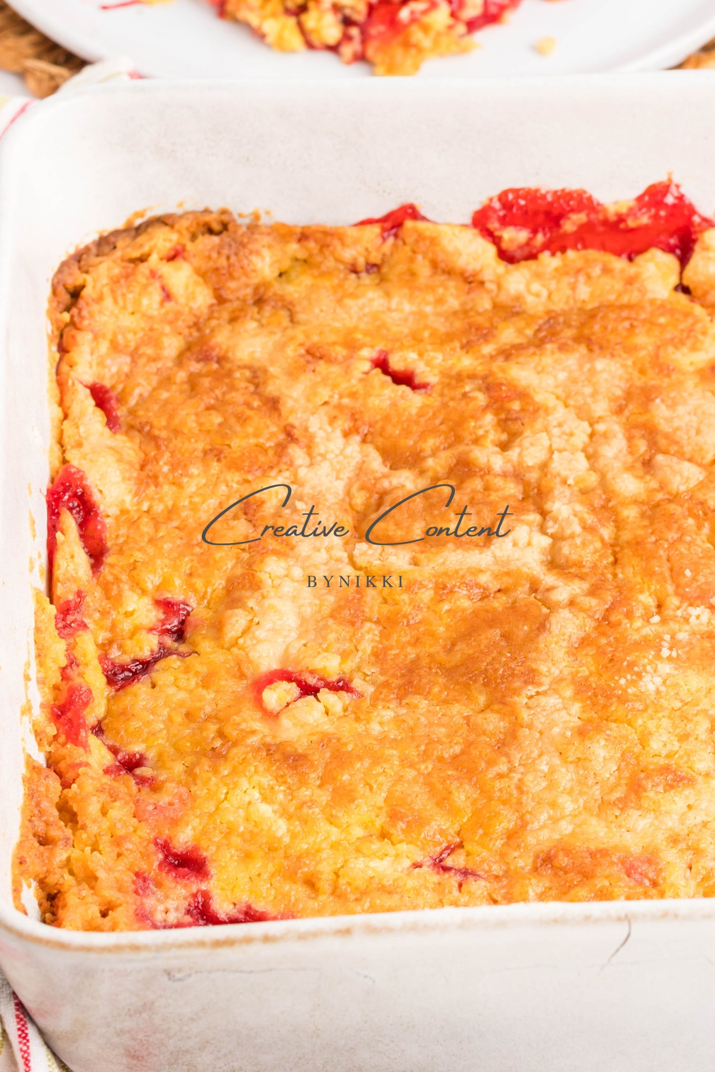 Strawberry Rhubarb Dump Cake  -  Exclusive
