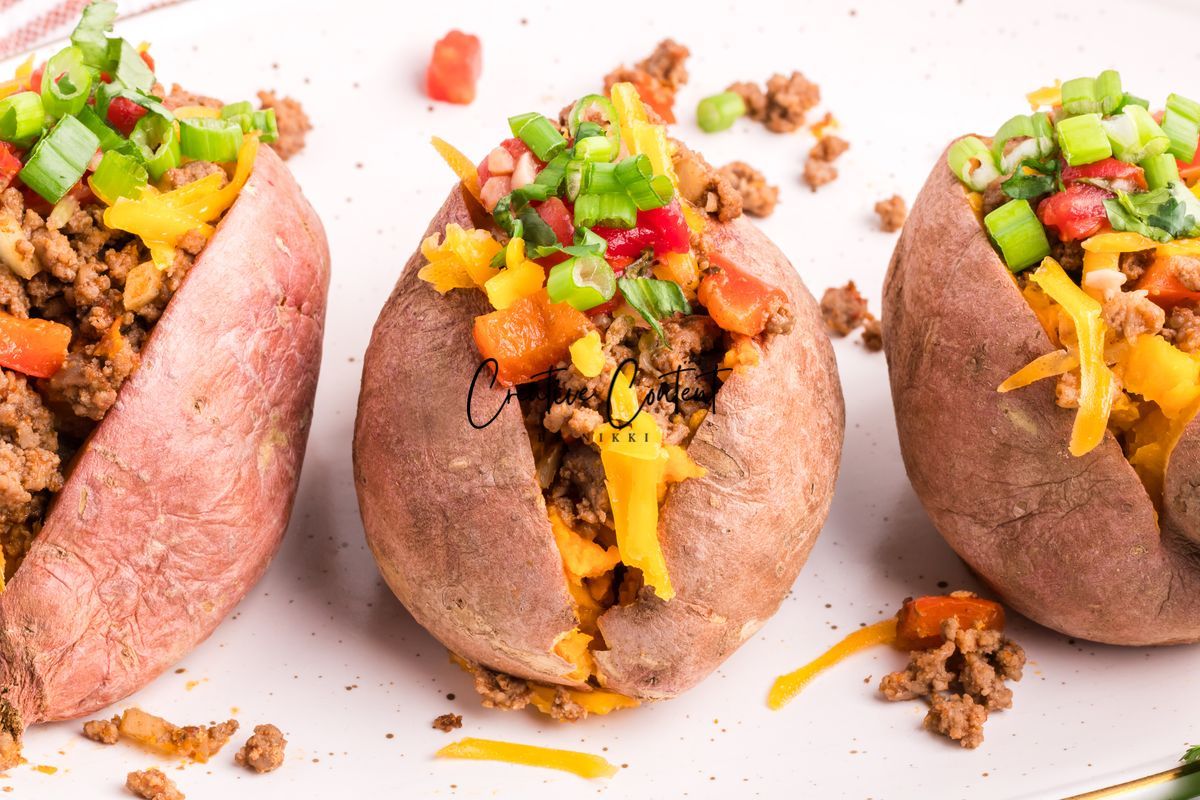 Taco Stuffed Sweet Potatoes  -  Exclusive