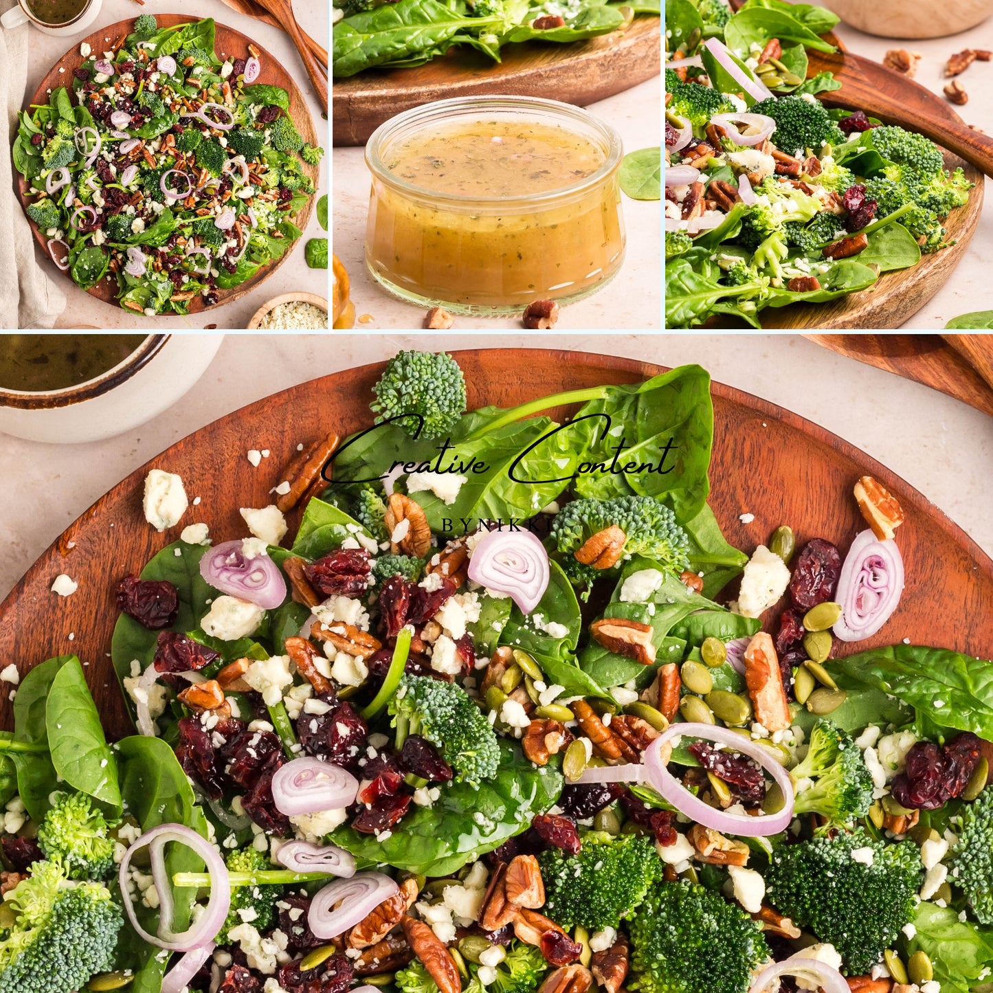 Spinach Salad + Dijon Vinaigrette  - Set 2 of 2