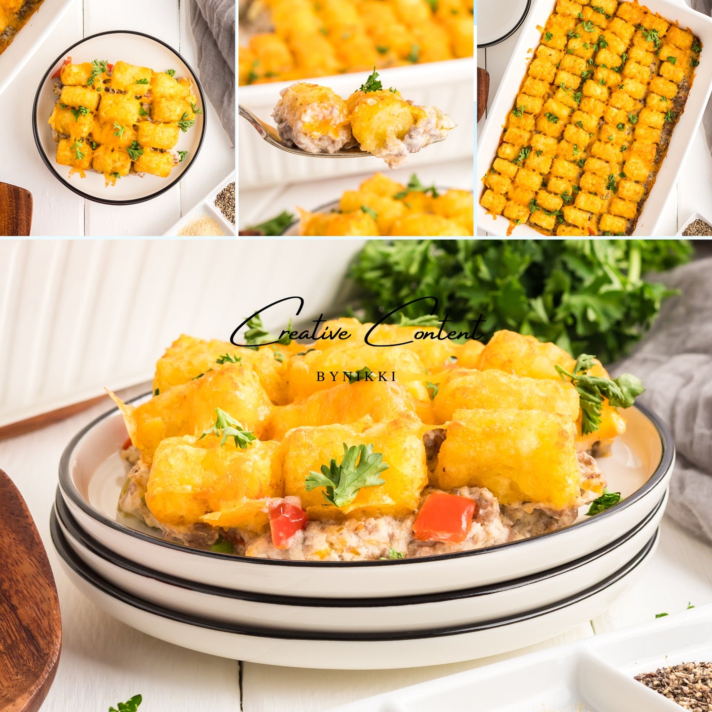 Tater Tot Casserole  -  Set 2 of 2