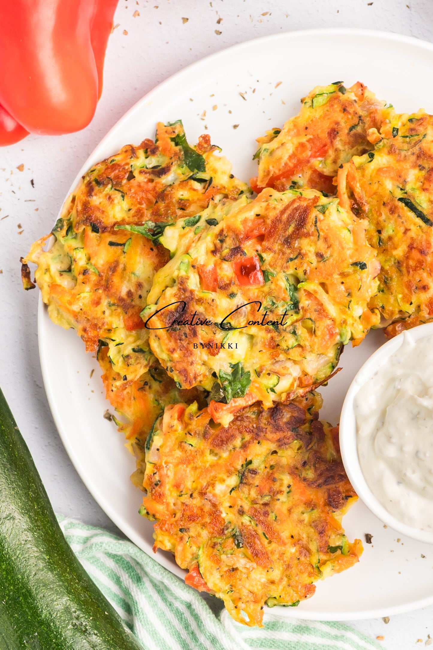 Cheesy Veggie Patties + Creamy Garlic Dip- Exclusive